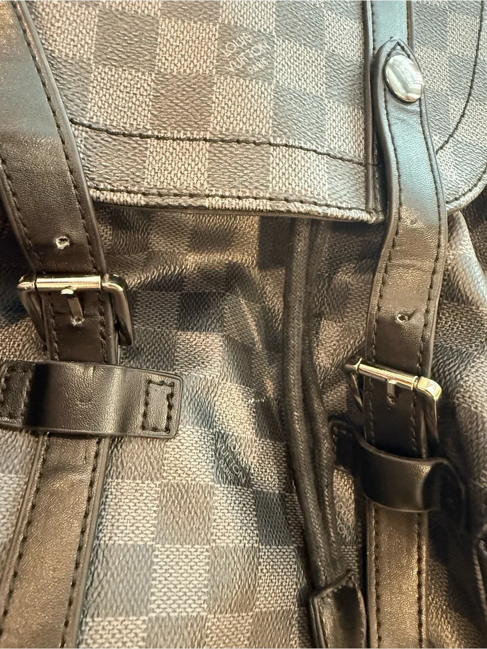 Louis Vuitton Men's Damier Graphite Backpack in Charcoal Black